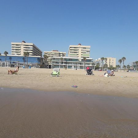 Apartamento Dos Habitaciones Primera Linea De Playa Valencia Exterior foto